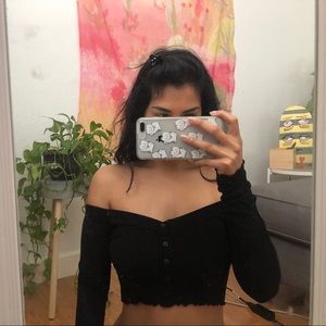 Forever 21 Cold Shoulder Crop top